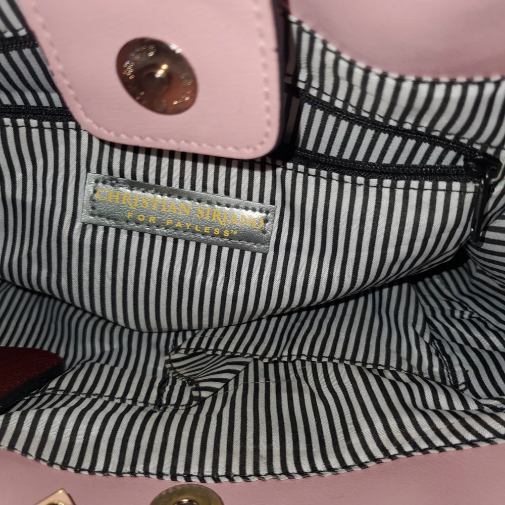 Christian Siriano Pink, Black & Brown Accent Structured Satchel